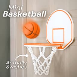 New Mini Basketball Hoop with Rotating Net, Basketball Fan Toy, Birthday Gift for Friends
