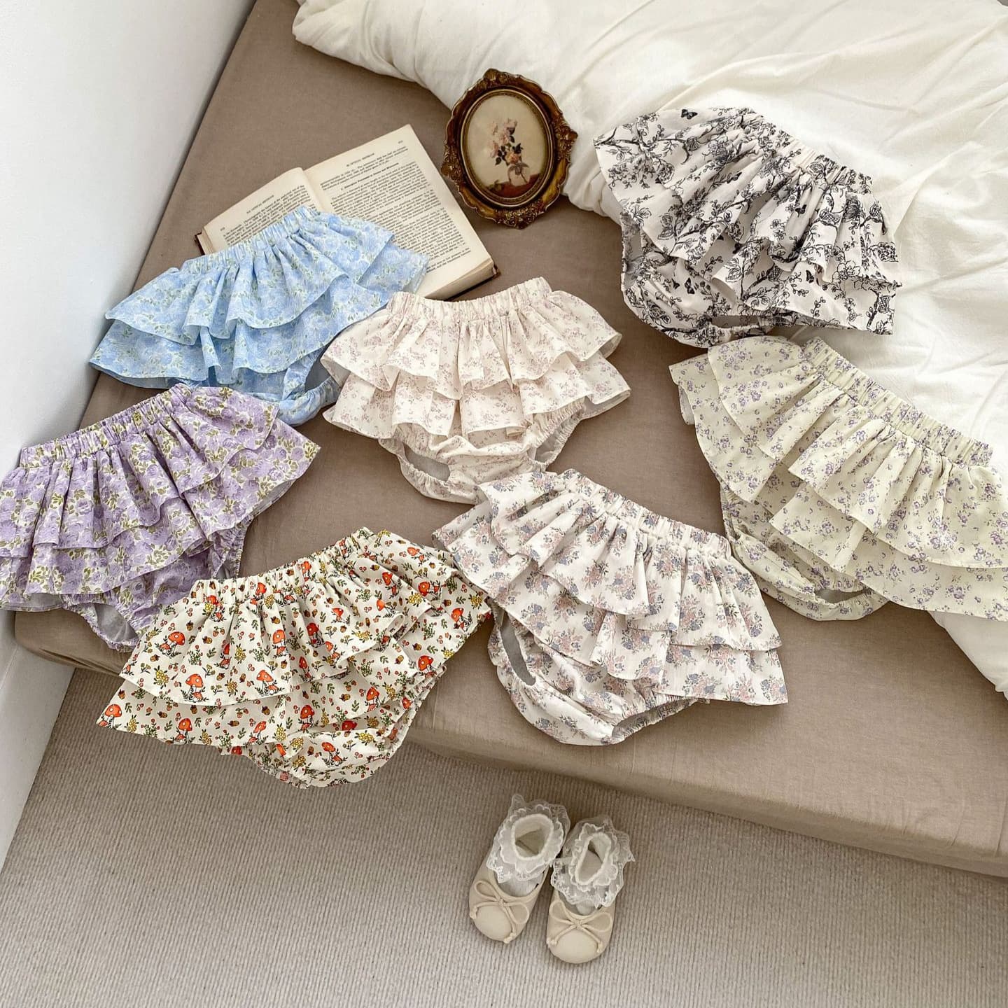 2025 Summer New Arrival 1-3 Years Old Ins Style Baby Girl Skirt Set Korean Print Skirt and Pants Set Dress