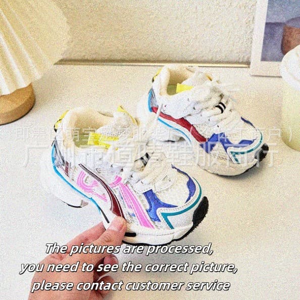 AA002 Cross-border pure original trendy shoes Bili kids shoes lightweight dad shoes medium and large children's lightweight running shoes through