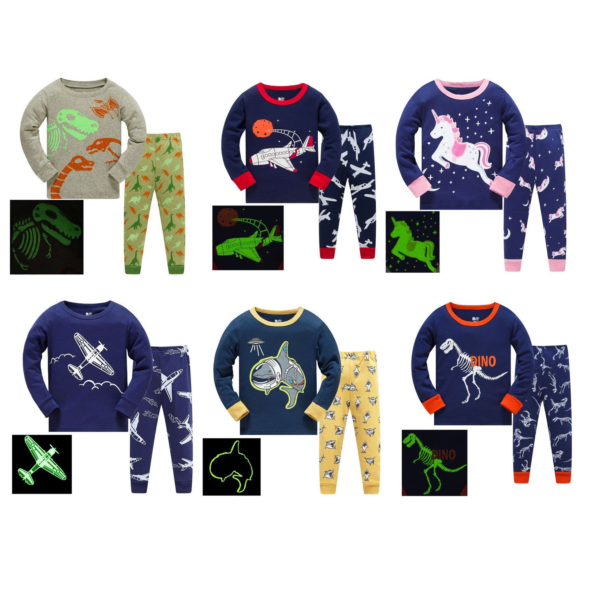 Long Sleeve Thread Cotton Pajamas for Boys Children Sleepwear Home Clothes Air Conditioning Suit Whole Hand Casual Style Summer