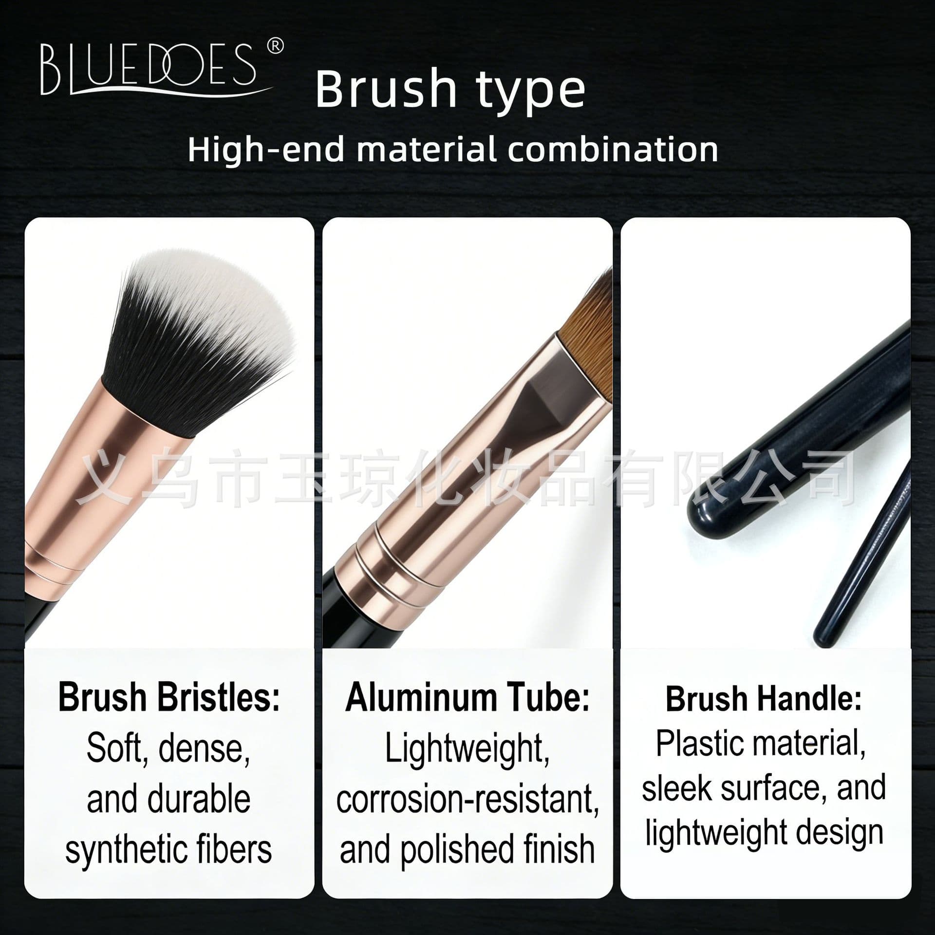 47-Piece Makeup Brush Set with Chanel-Style Makeup Bag, Beauty Blender, and Powder Puff Combo Kit - Makeup Tools Wholesale