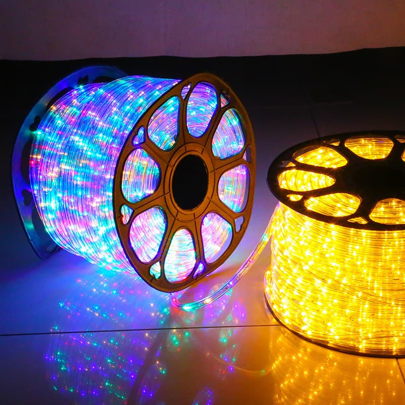 Rainbow Tube LED Round Two-Wire String Light, Outdoor Festival Neon Decorative Light String
