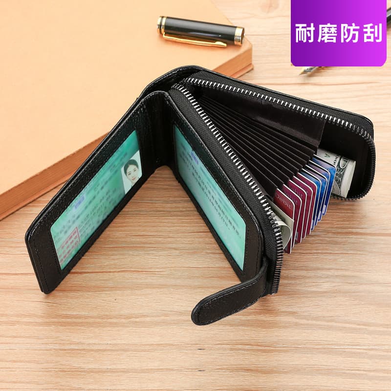 Large Capacity Card Holder Wallet for Men, Driver's License Leather Case, Multi-Function Card Wallet All-in-One Card Sleeve Document Holder