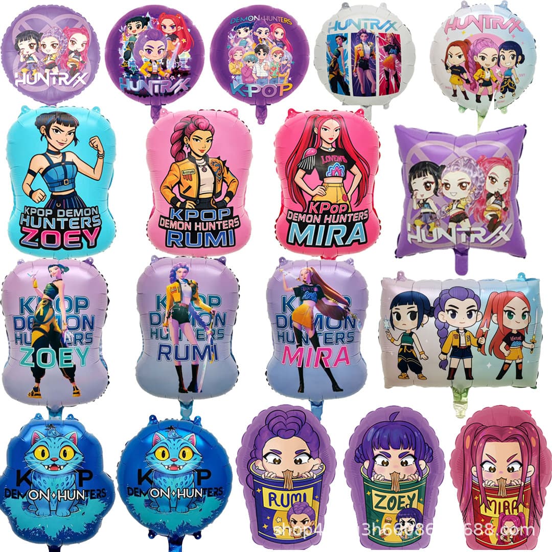 New Hunter Witch Team Balloons Mira Pink Witch Zoey Purple Witch Rumi Hunter Witch Team Children's Birthday