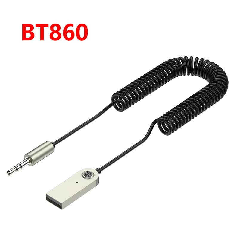 Cross-border Metal Car Bluetooth Receiver BT860 Built-in Microphone Bluetooth Hands-free Call Navigation Announcement