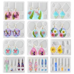 Earring Epoxy Jewelry Earring Silicone Mold Earring Resin Pendant Necklace Pendant Tag Hanging Plate Mold In Stock