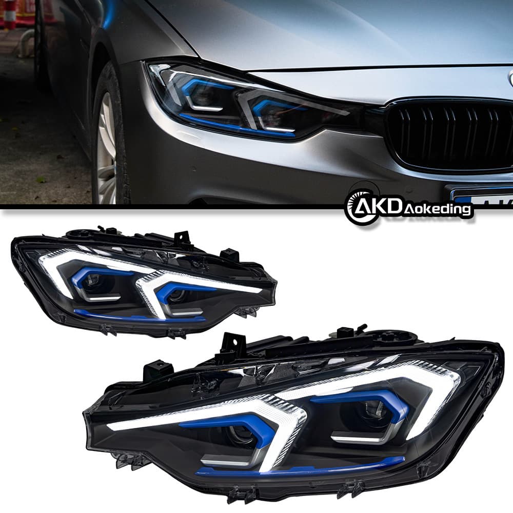 Suitable for 12-18 BMW 3 Series LED headlight assembly F30F35 modified old to new daytime running light double hook turn signal