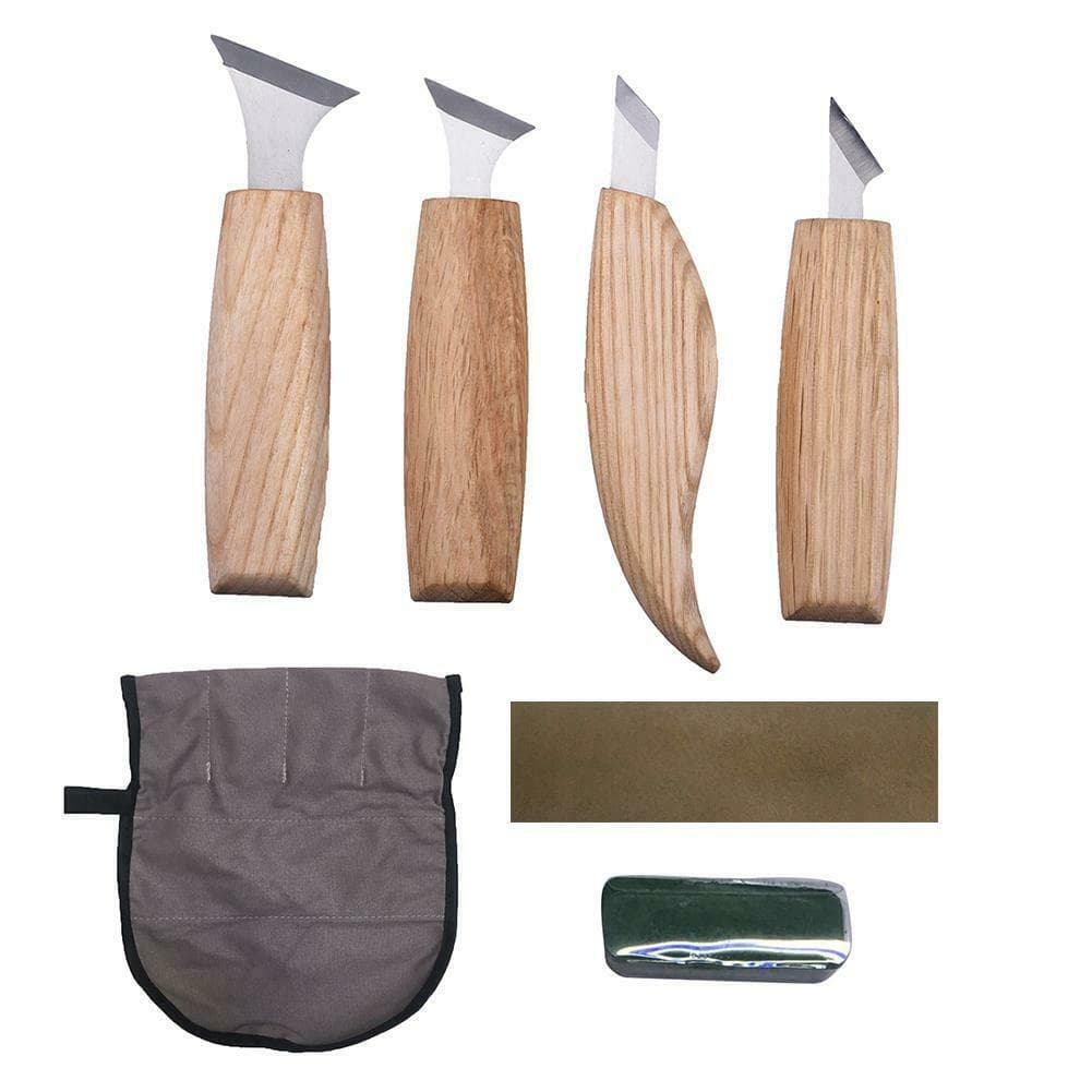New 7-Piece Chrome Vanadium Alloy Steel Cutter Head Carving Knife Oblique Knife Trimming Knife Woodworking Carving Knife Tool