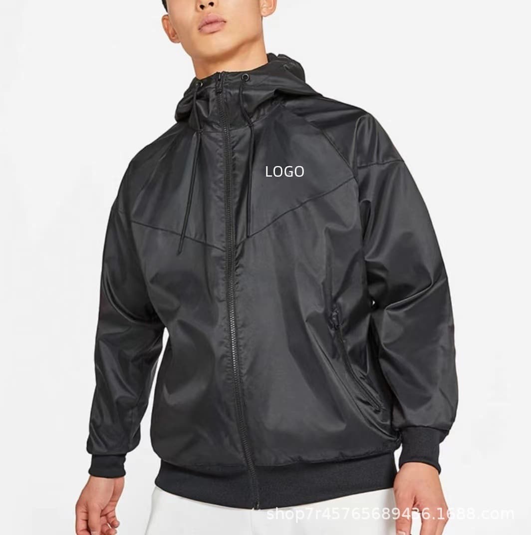Foreign trade spring and autumn new men's casual sports windproof hooded jacket outer jacket dropshipping 727325