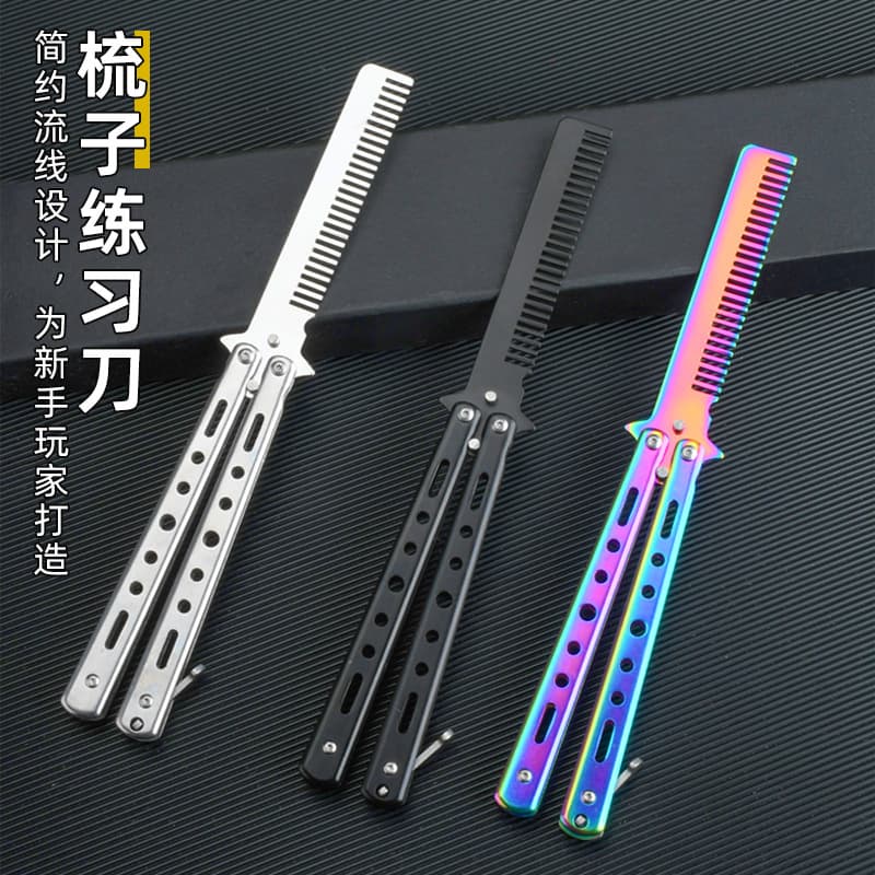 Factory Stock Butterfly Practice Knife CSGO Butterfly Comb Butterfly Folding Knife Game Knife Model