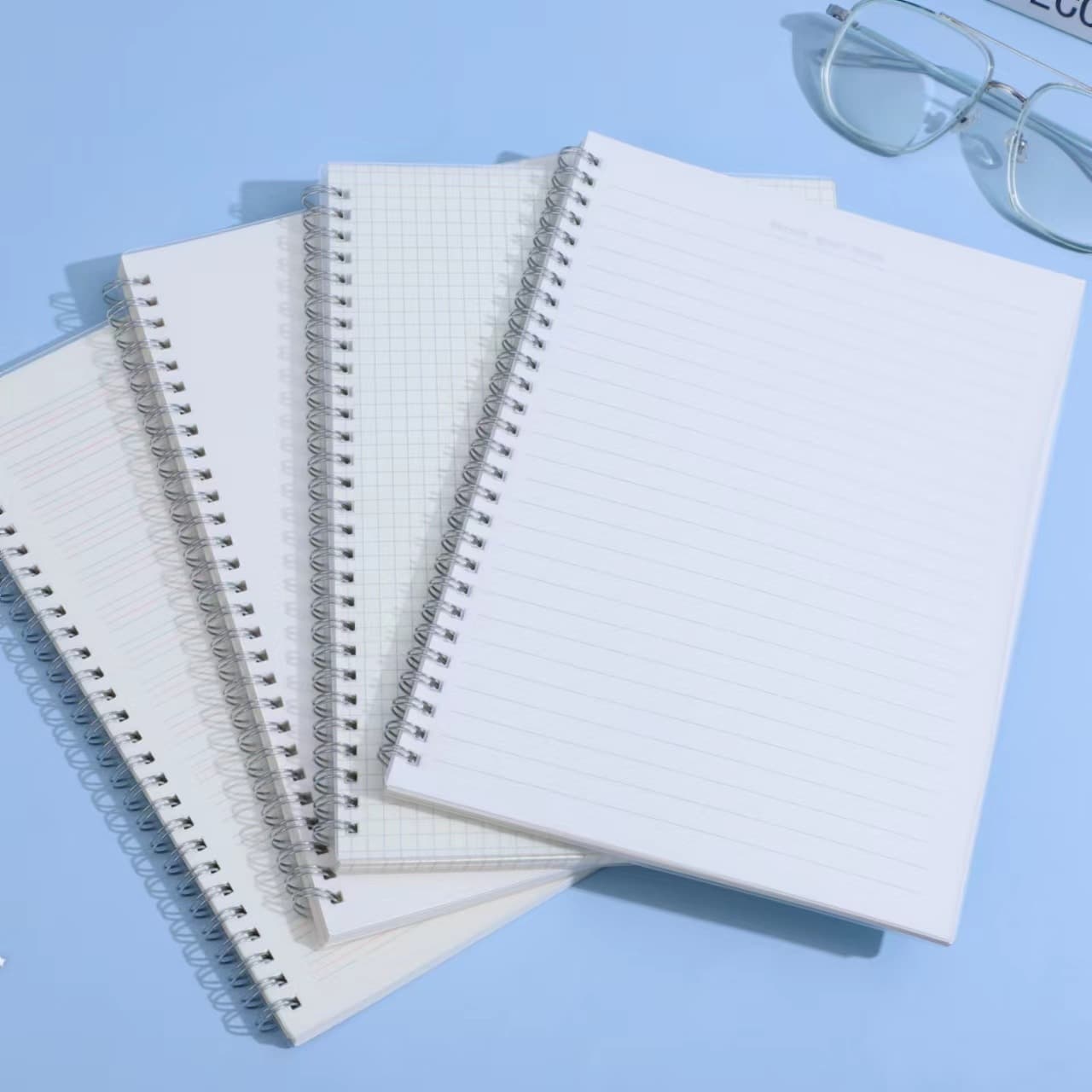 Transparent A5 Coil Notebook B5 Thick Notebook A4 Lined Grid Blank Loose-Leaf Notebook A6 Mini Notebook Wholesale