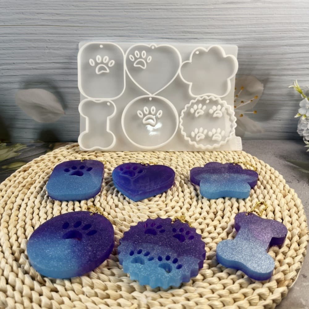 Z0045 Pet Dog Keychain Mold Crystal Resin Mold Silicone Mold DIY Decoration Silicone Mold
