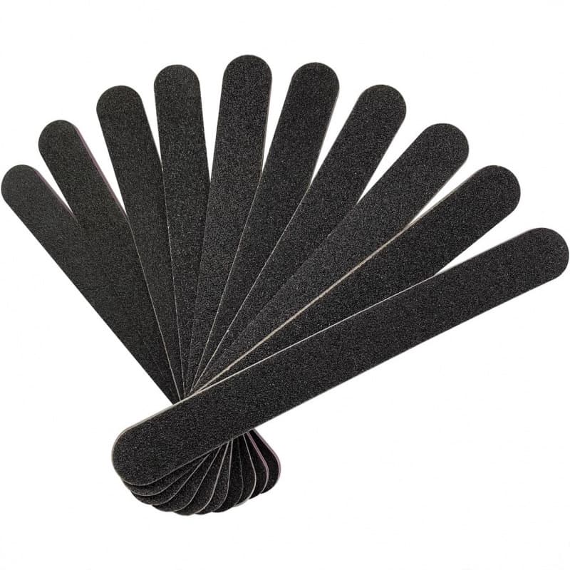 In Stock Cross-Border Red Heart Nail File Stick Black Edge Trimming File Double-Sided Nail Shaper Manicure Tool Wholesale