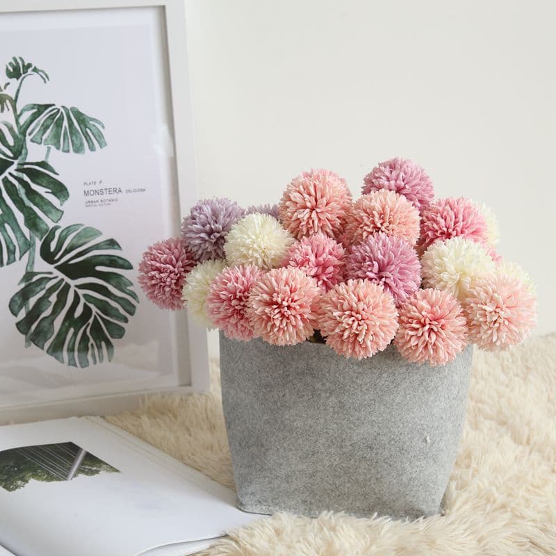 Home Decoration Flowers, Wedding Artificial Flowers, Dandelions, Hyacinths, Plastic Flowers, Fake Flowers for Arrangements, Hydrangeas, Ping Pong Chrysanthemums