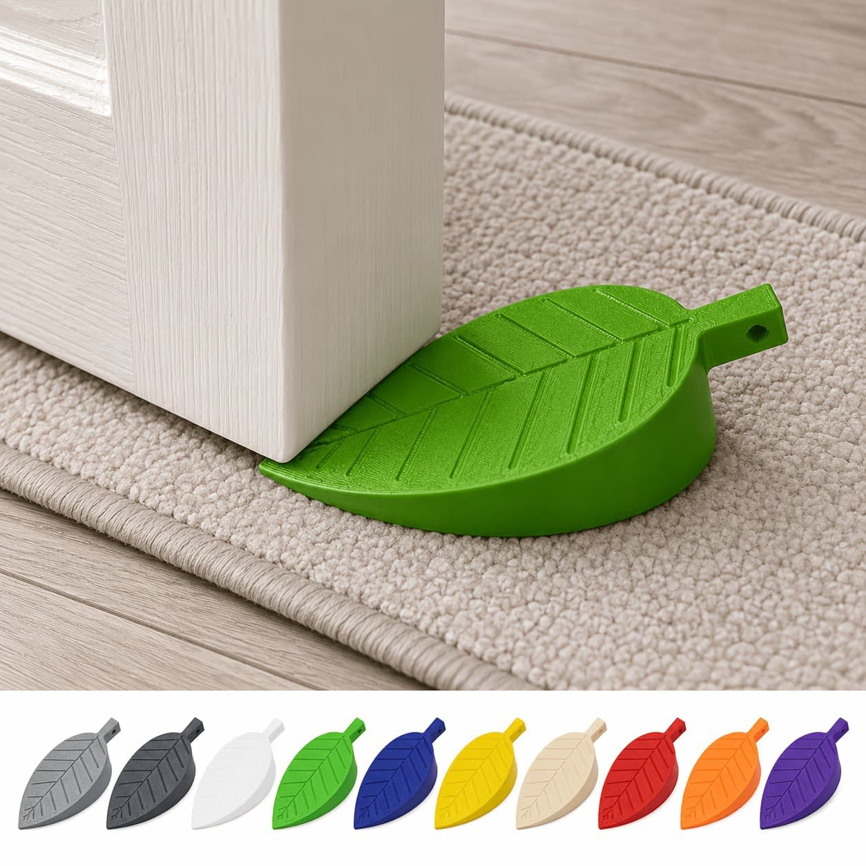 Single Movable Leaf Door Stopper, Quiet Anti-Slip Windproof Door Wedge, Household Door Holder Anti-Collision, Multiple Colors Available