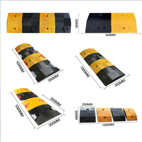 Rubber Speed Bump Road Speed Hump Road Speed Cushion Factory Parking Car Community Slope Buffer Strip Rural