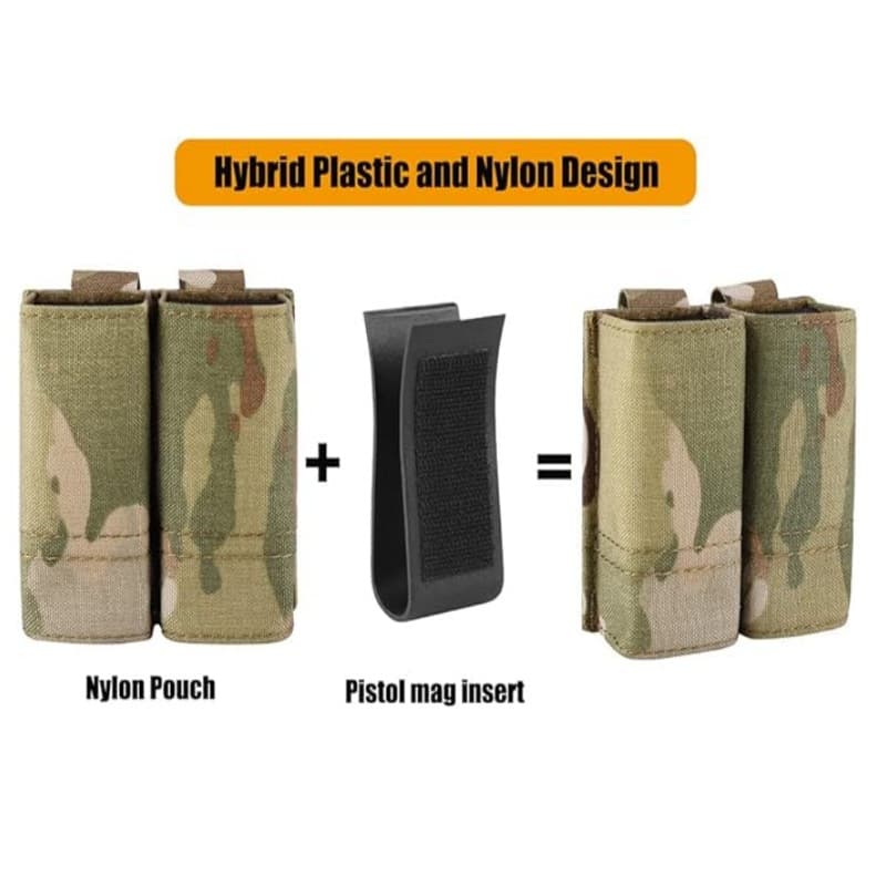 Amazon Hot Selling Single/Dual Pistol Magazine Pouch, Nylon Material 9mm Magazine Quick Release Insert Pocket