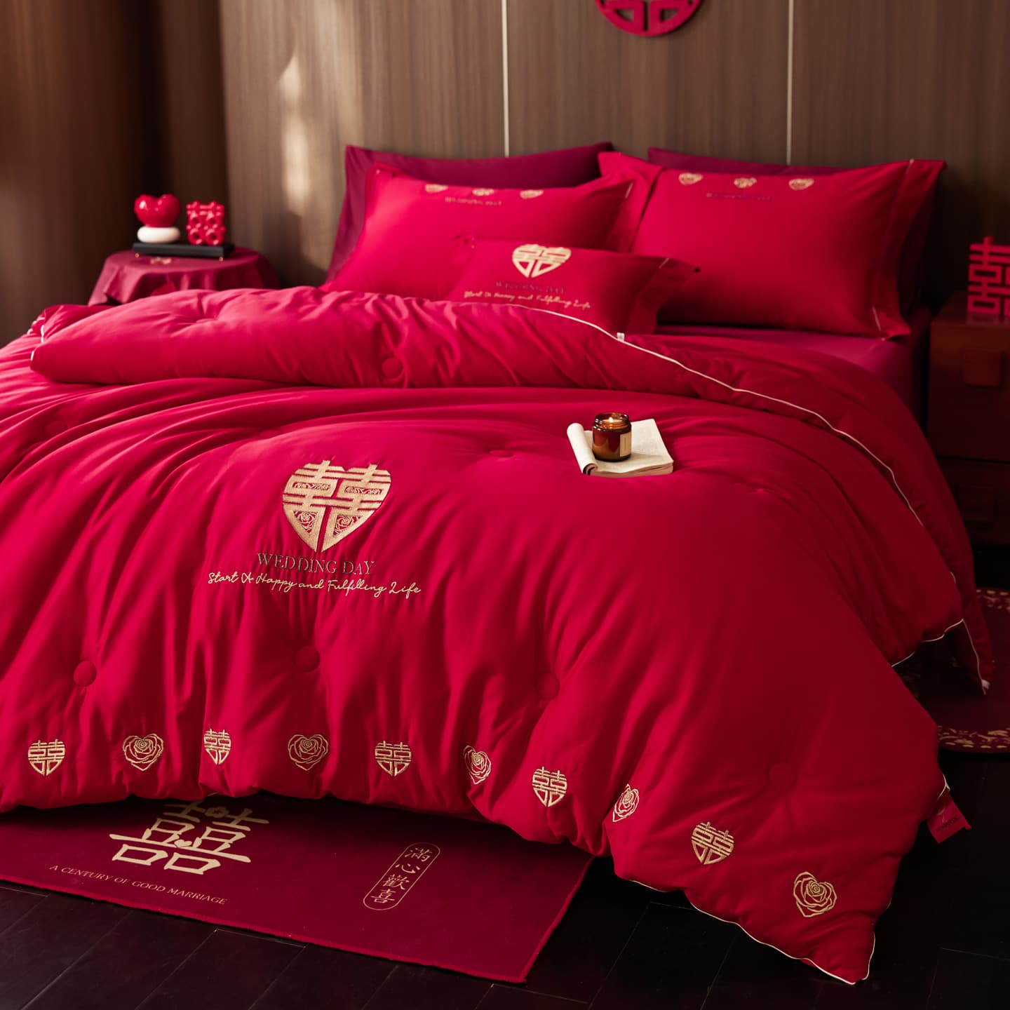 2026 new long-staple cotton silk protein wedding quilt core festive bedding spring/autumn winter quilt
