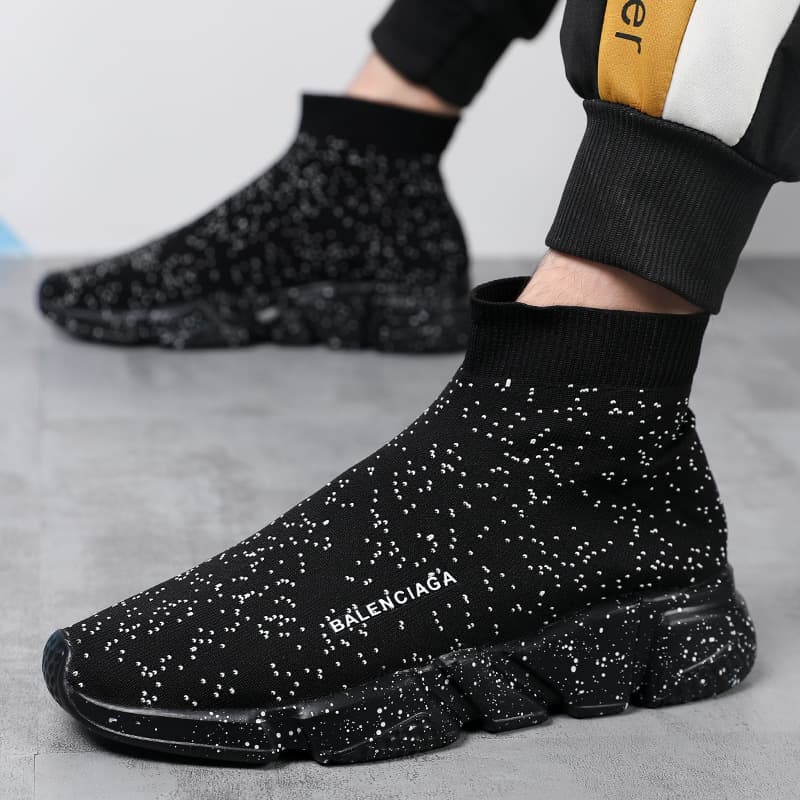 Stretch Sock Shoes Couple High-Top Men's Shoes Summer Breathable High-Top Korean Trendy Lightweight Viral Mens Shoes