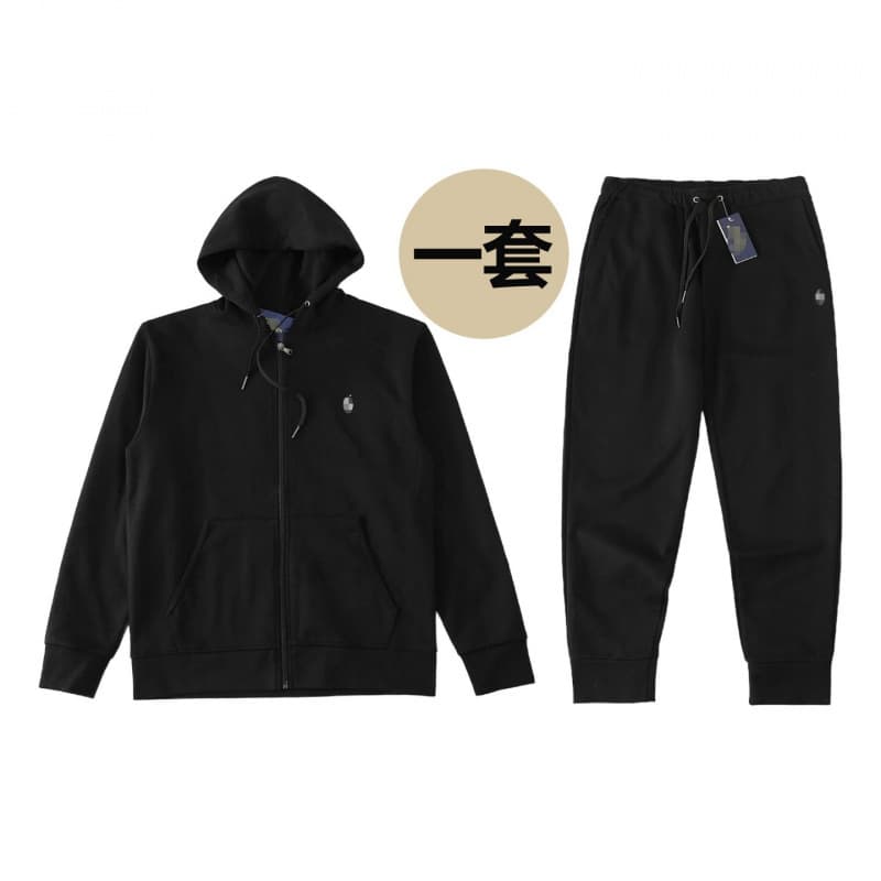 Cross-border high-quality Raff RL basic pony logo embroidered hooded sweatshirt spring and autumn men's and women's suits with three standards