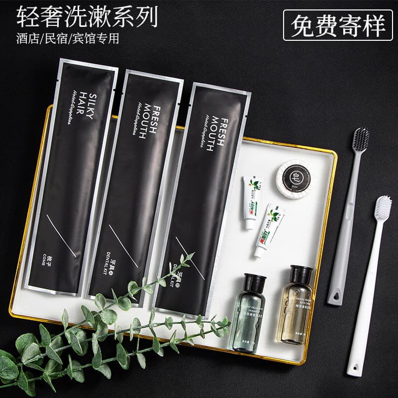 Wholesale Soft-Bristle Toothbrush Sets for B&Bs, Luxury Toiletries Kits with Toothpaste for Star Hotels