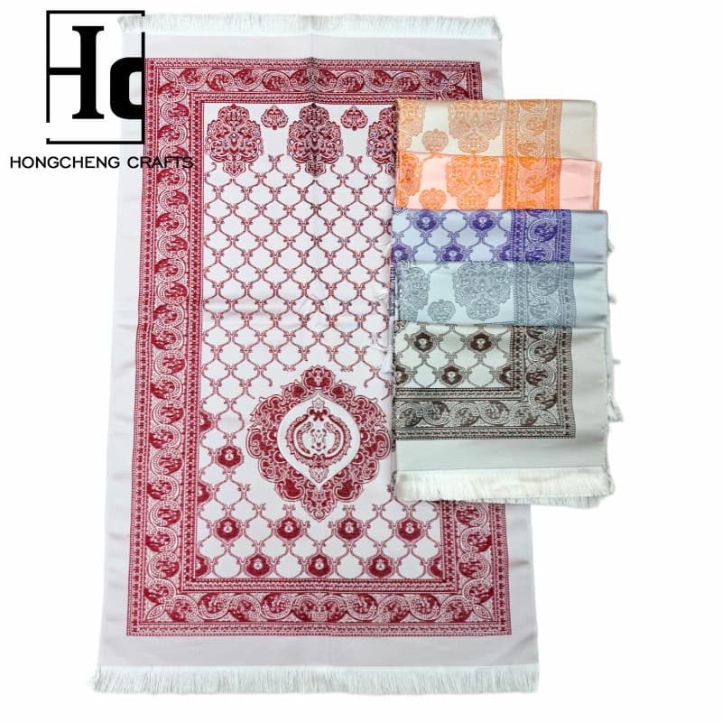 Factory Stock Prayer Festival Carpet Cross-Border Wholesale High-End Imitation Silk Craft