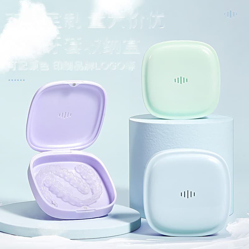 Portable Retainer Case for Orthodontic Invisible Aligner Storage Box, Antibacterial and Gum-Protective