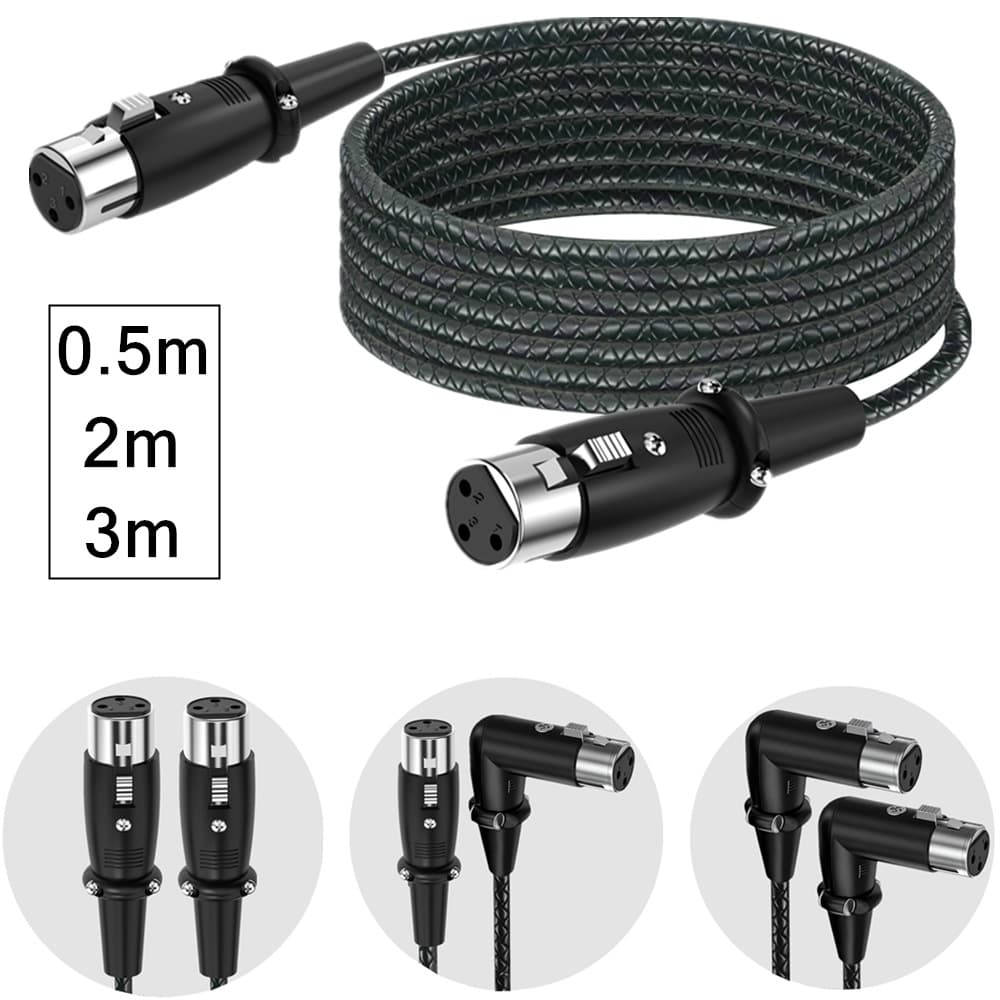 90° bent metal shell XLR XLR female 3-Pin audio microphone mixer amplifier mixer recording studio