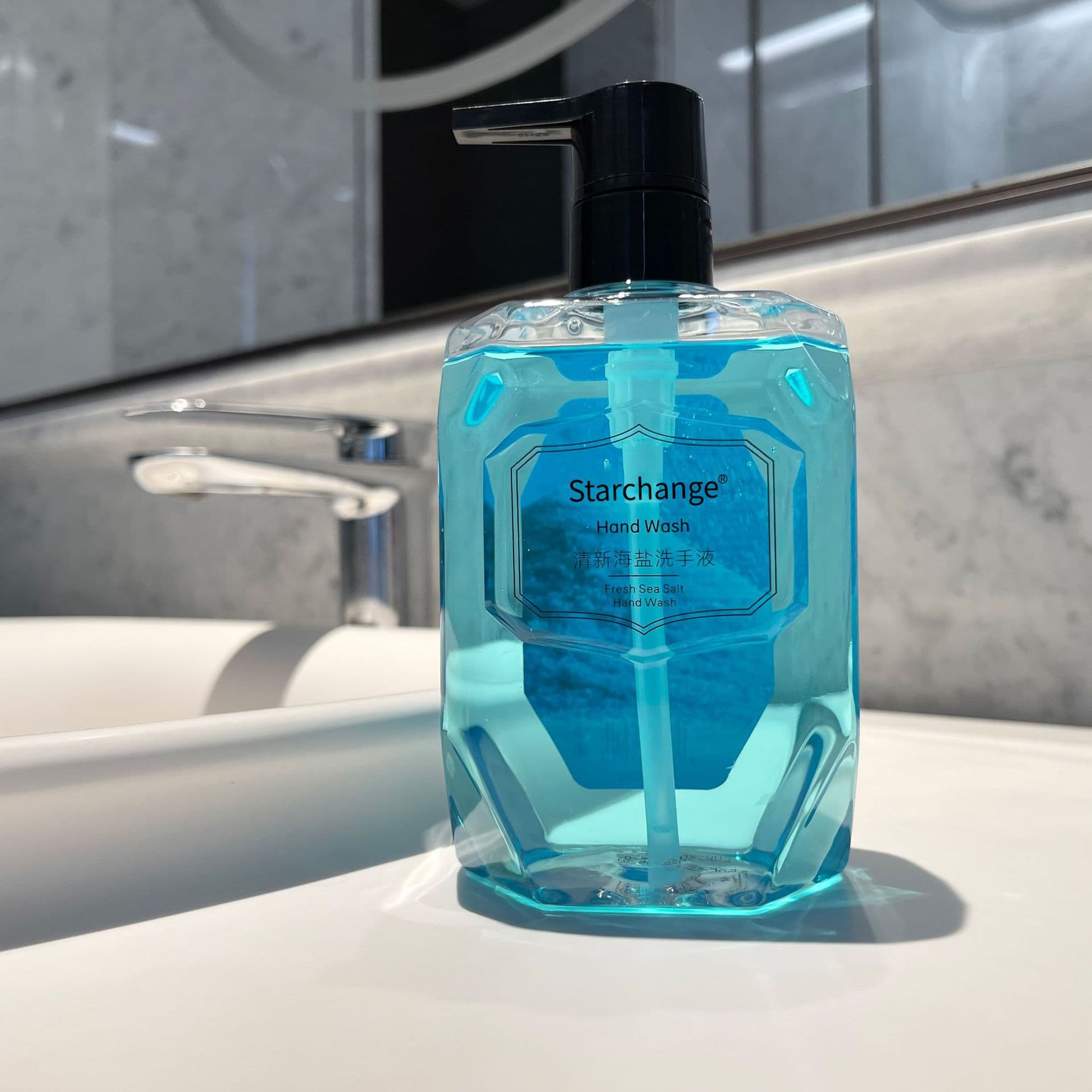 Xiaohongshu Fresh Sea Salt Hand Soap, Peach Fragrance Home Use Scented Cleaning Gentle on Hands Cleanser