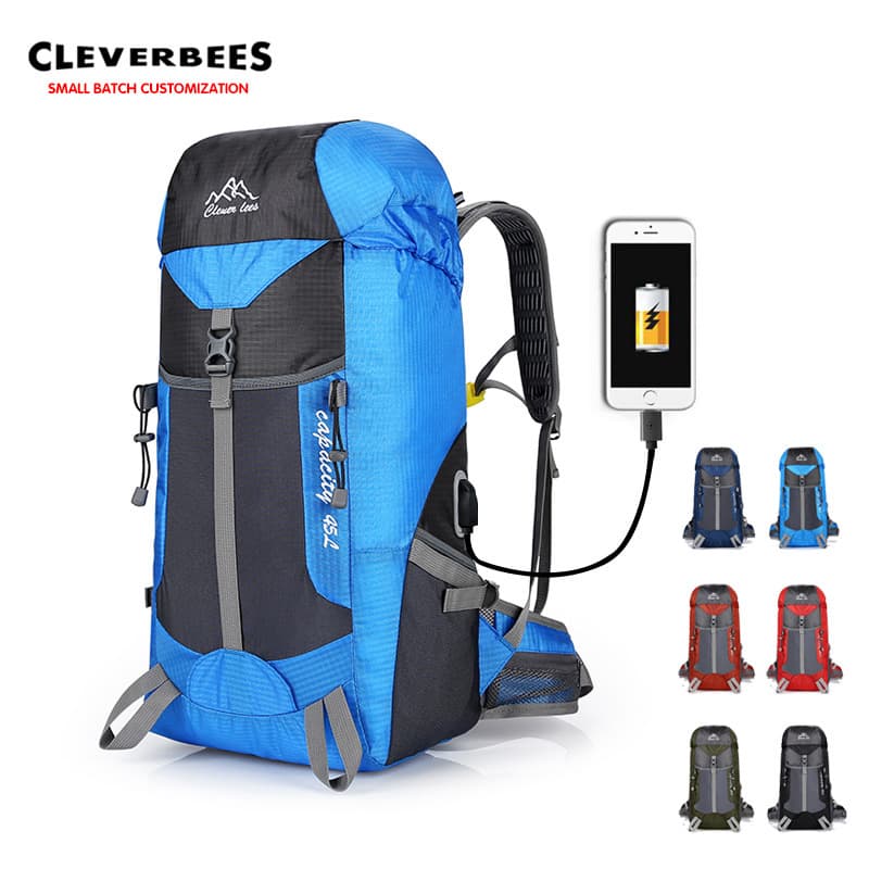 USB Rechargeable Camping Backpack Mountaineering Backpack Bag