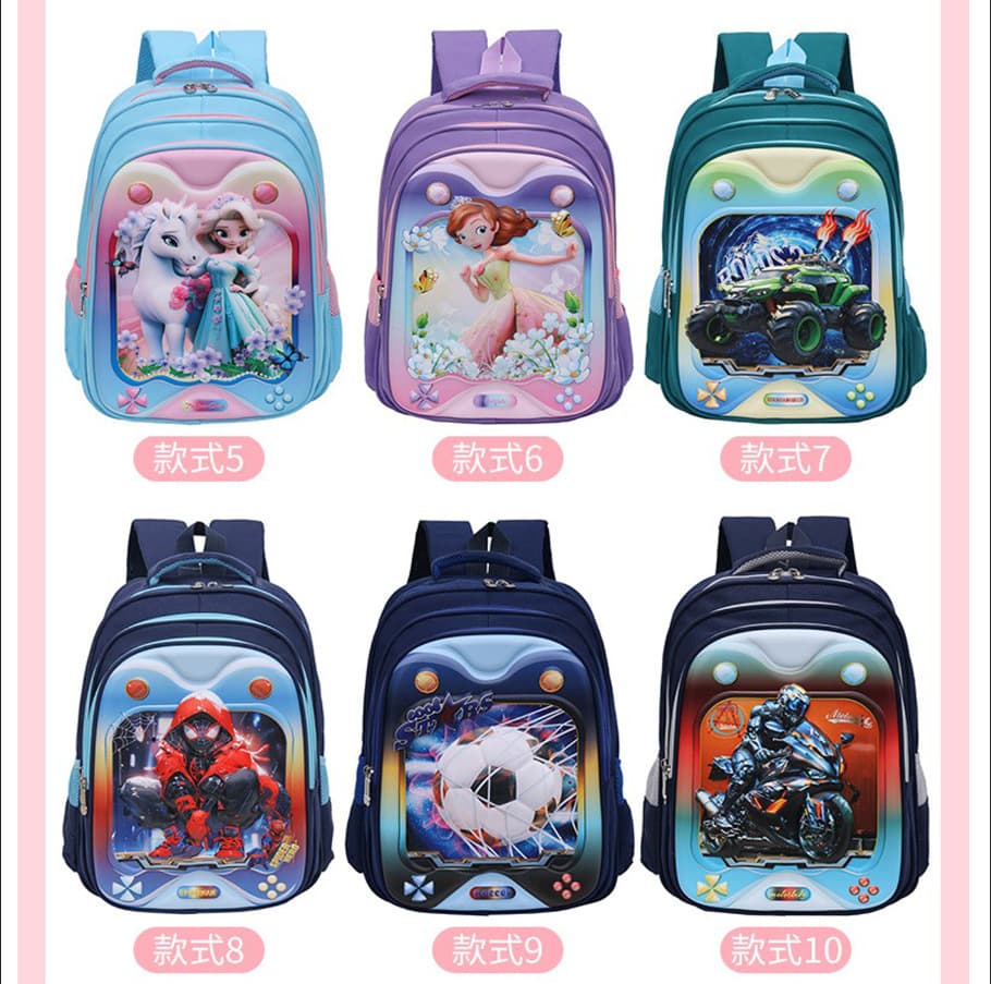 Cross-border Spider-Man Primary School Backpack 16-inch Racing Kids Backpack School Bags