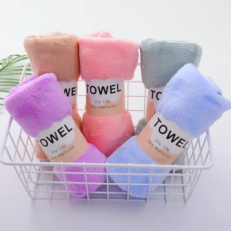 Coral Velvet Plain Towel Absorbent Coral Velvet Towel B&B Foot Massage Bathhouse Bath Center Towel Disposable Towel