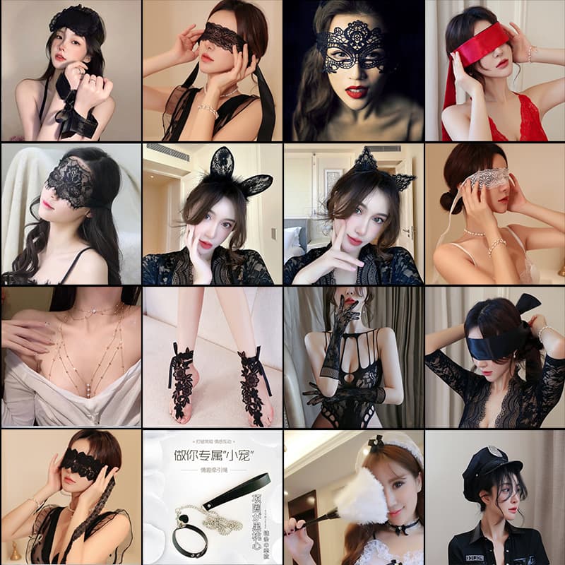 Long Night Lingerie Pure Desire Lace Sexy Blindfold Abstinence Bondage Bracelet Accessory Collection