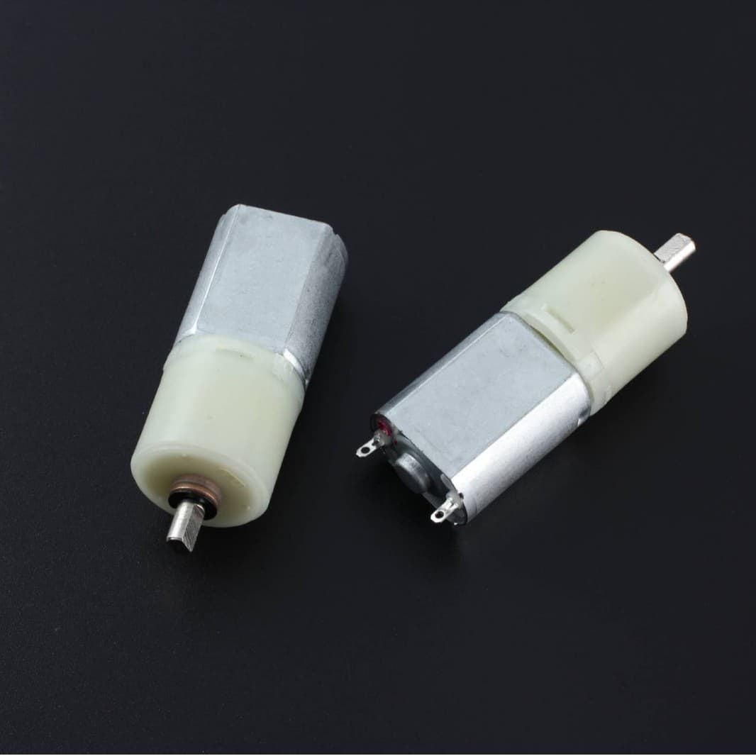 The curling iron/mixer uses a 130 geared motor with a 9.5mm output shaft featuring a bearing and retaining spring.