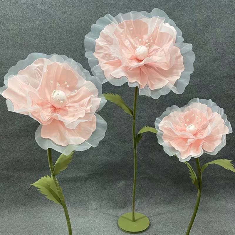 Wedding aisle guide flowers, silk flowers, foam flowers, window display decorations, paper flowers, wedding stage scene decoration, gauze flowers