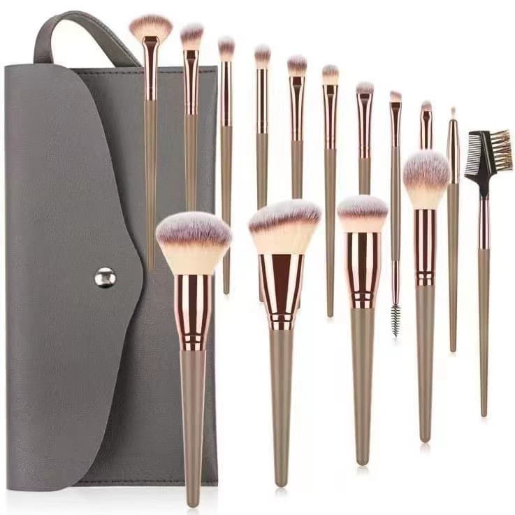 Portable 15-Piece Makeup Brush Set for Beginners, Eyeshadow Brush, Foundation Brush, Full Set of Blush Brush, Makeup Tools