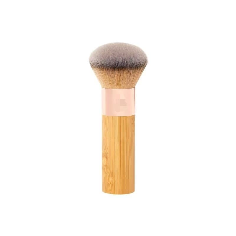 Cross-Border Factory Wholesale Single Soft-Bristle Large Powder Brush Double-Ended Eyeliner Mask Brush Bamboo Handle Eyeshadow Brush Makeup Brush
