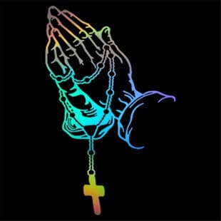 Car Sticker Buddha Hand Bead Gesture Decal Reflective Vinyl for Body Glass