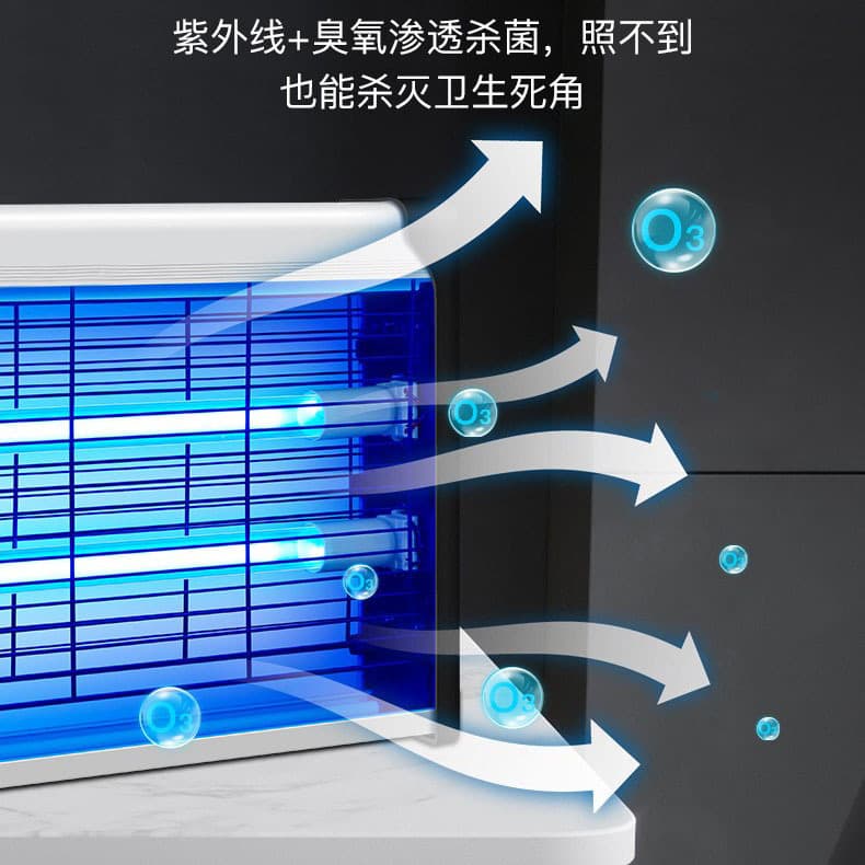 Cross-border indoor germicidal lamp, ozone disinfection lamp, household 40W blue light lamp, kindergarten wall-mounted ultraviolet disinfection E18