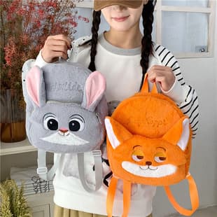 Foreign Trade Cross-border Zootopia 2 Rabbit Judy Fox Nick Single Double Shoulder Plush Toy Bag Cartoon