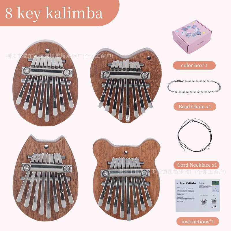 Mini kalimba thumb piano, Marimba kalimba pendant gift, portable handheld thumb piano