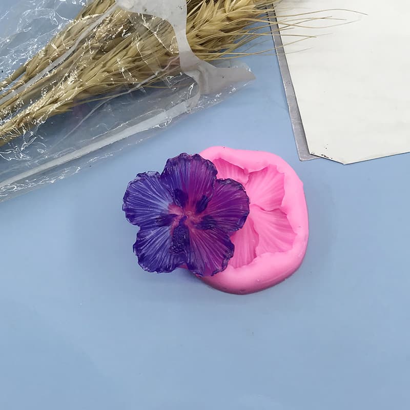 Hibiscus Mold for Epoxy, Fondant, Chocolate, Scented Candle Decor, Food-Grade Silicone Cake Mold