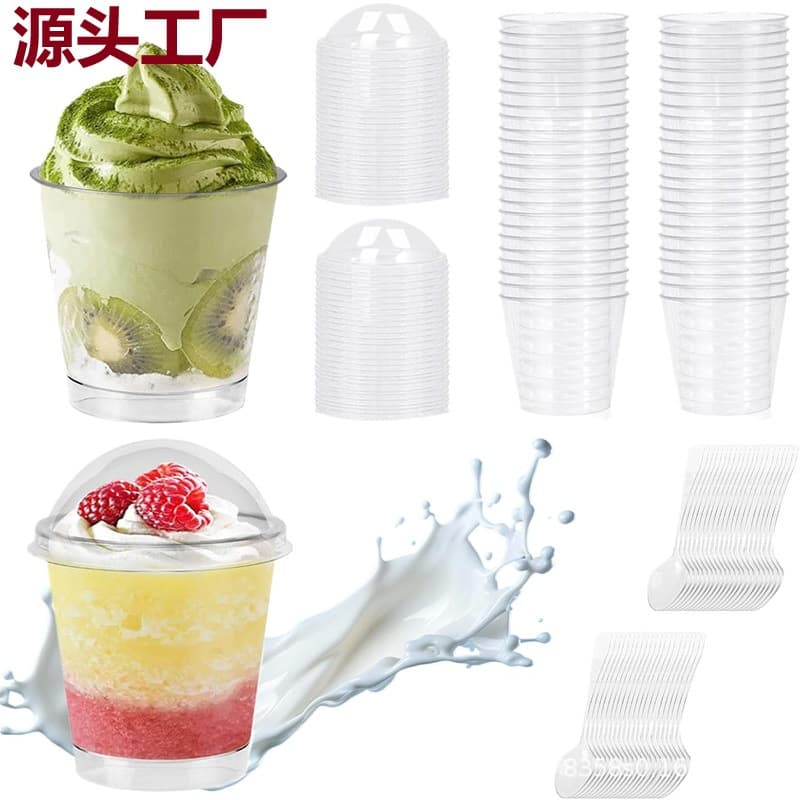 Mousse Cup, Pudding Cup, Ice Cream Cup, Crushed Cookie Cup, Tiramisu Cup, Disposable Plastic Aviation Water Cup