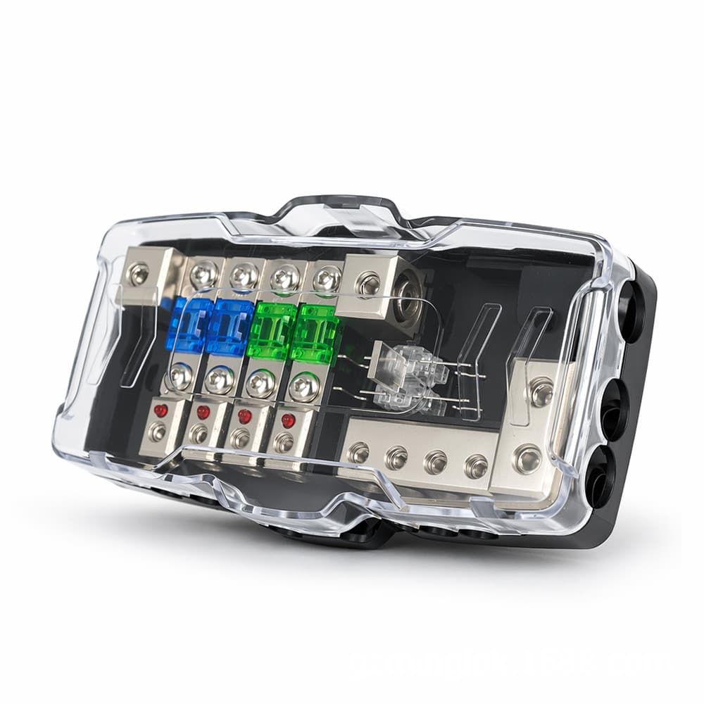 Cross-Border Preferred Car Audio Accessories Multifunctional Fuse Box with LED Light Modified Wiring Harness Kit with Accessories