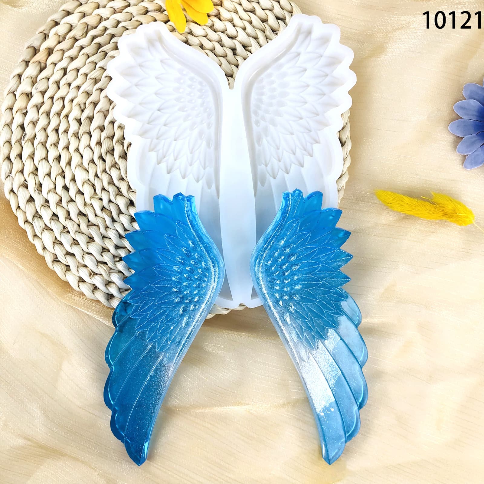 Angel Wings Wall Decor Silicone Mold DIY Semi-3D Wings Ornament Wall Hanging Resin Mold