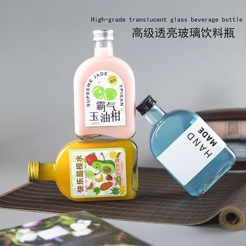 Wholesale glass bottles, milk tea bottles, mixed juice beverage bottles, coffee cold brew bottles, cold brew tea bottles, fruit wine bottles