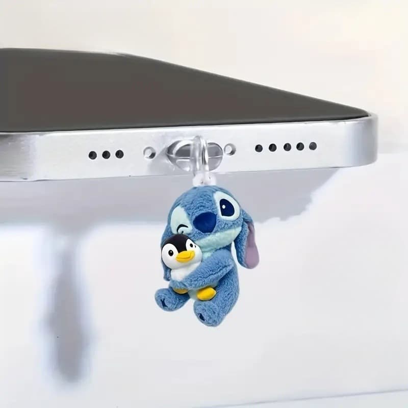Cute Stitch Acrylic Dust Plug for Apple iPhone Charging Port and Type-C Interface