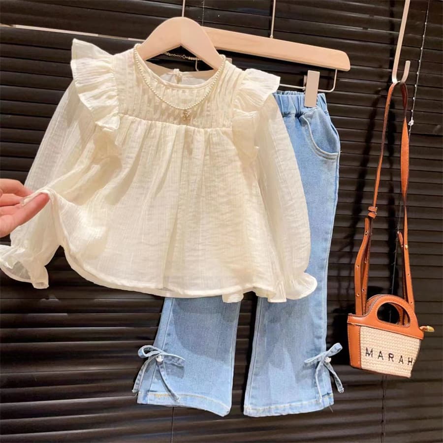 Tongxingyuan Sweet Autumn New Doll Blouse Shirt Fashionable Girls Top Children's Shirt Trendy Style