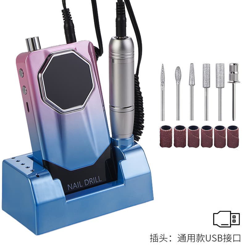 Portable Nail Drill Professional Nail Removal 30000 RPM Rechargeable Nail File Polisher 101 Nail Drill