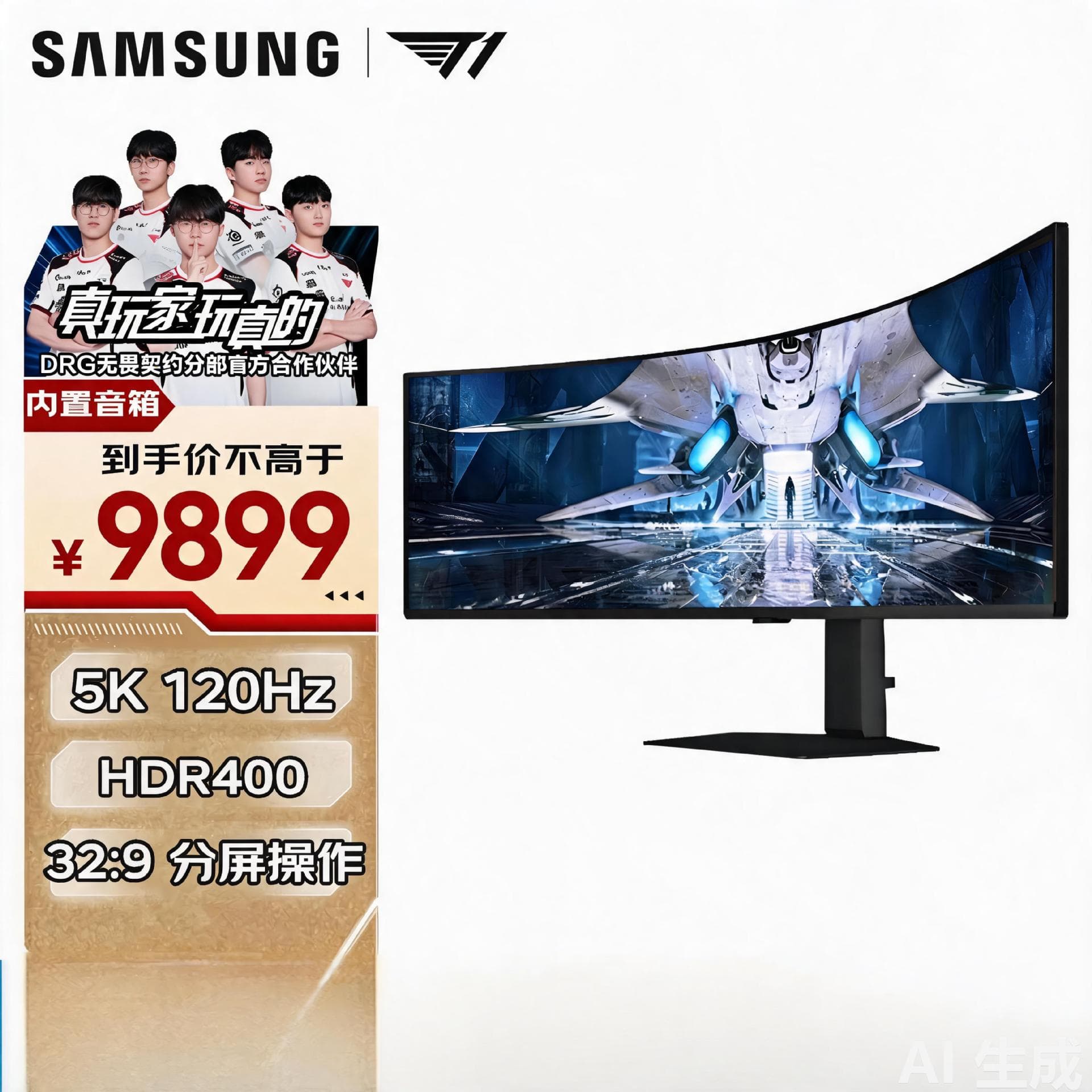 Suitable for Samsung S49C950Uac 49-inch Curved 4K 120Hz Gaming Monitor